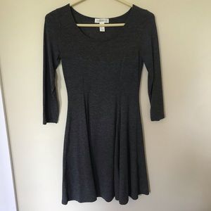 Gray quarter length sleeve dress